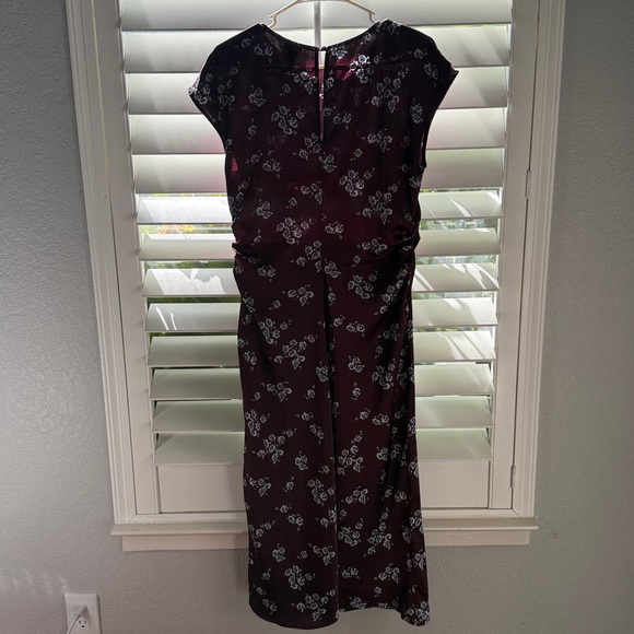 A New Day Brown and Blue Floral Midi Dress - Picture 5 of 5